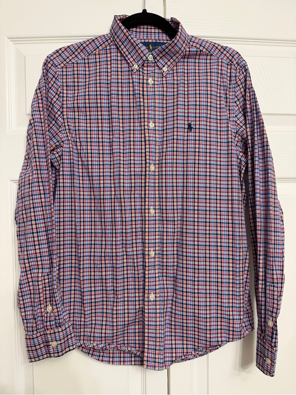 Ralph Lauren Pink & Blue Multi-Plaid Button-Down Shirt